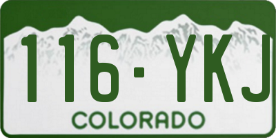 CO license plate 116YKJ
