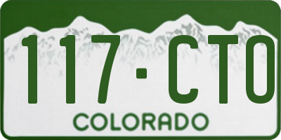 CO license plate 117CTO