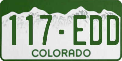 CO license plate 117EDD