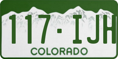 CO license plate 117IJH