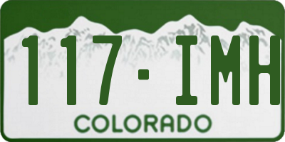 CO license plate 117IMH