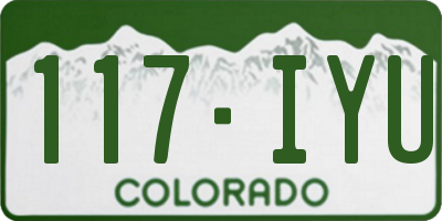 CO license plate 117IYU