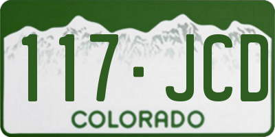 CO license plate 117JCD