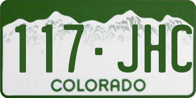 CO license plate 117JHC