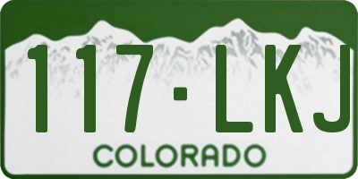 CO license plate 117LKJ