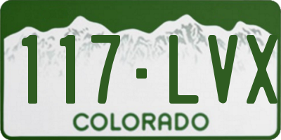CO license plate 117LVX