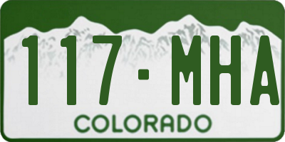 CO license plate 117MHA
