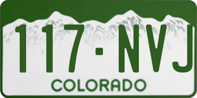 CO license plate 117NVJ
