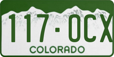 CO license plate 117OCX