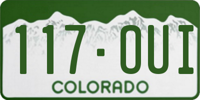 CO license plate 117OUI