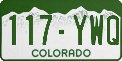 CO license plate 117YWQ