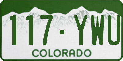 CO license plate 117YWU