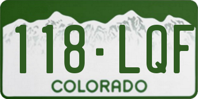 CO license plate 118LQF