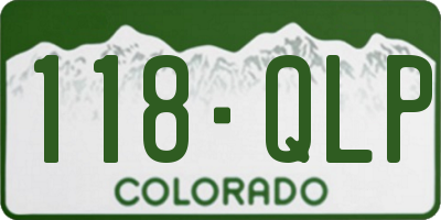CO license plate 118QLP