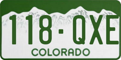 CO license plate 118QXE