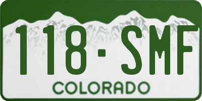 CO license plate 118SMF