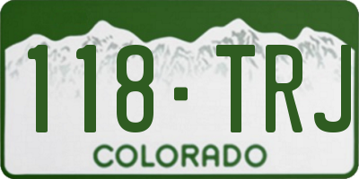CO license plate 118TRJ