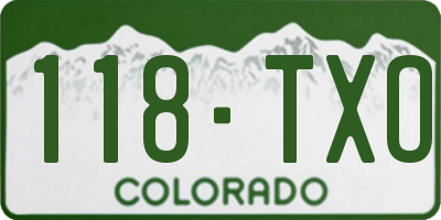 CO license plate 118TXO