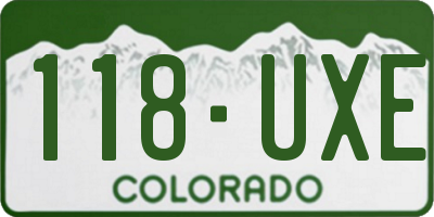CO license plate 118UXE