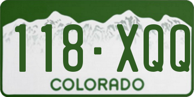 CO license plate 118XQQ
