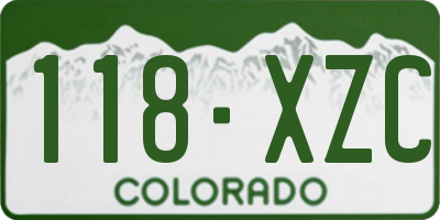 CO license plate 118XZC