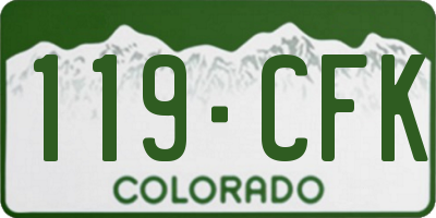 CO license plate 119CFK