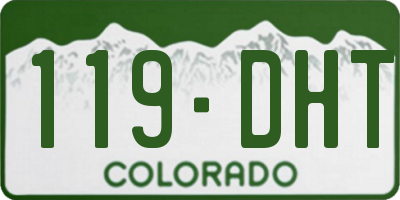 CO license plate 119DHT