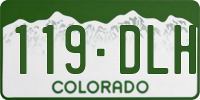 CO license plate 119DLH