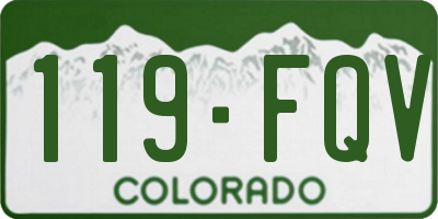 CO license plate 119FQV