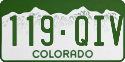 CO license plate 119QIV