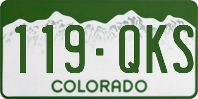 CO license plate 119QKS