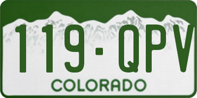CO license plate 119QPV