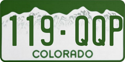 CO license plate 119QQP