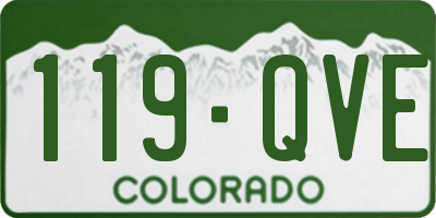 CO license plate 119QVE