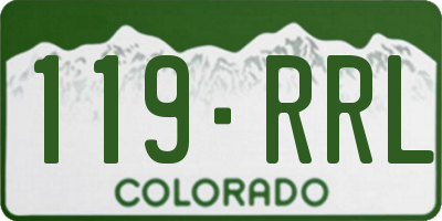 CO license plate 119RRL