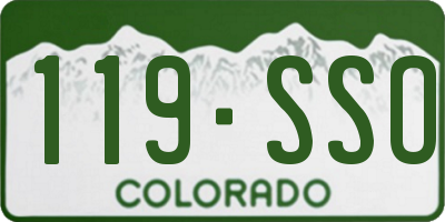CO license plate 119SSO