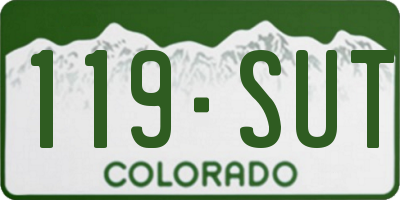 CO license plate 119SUT