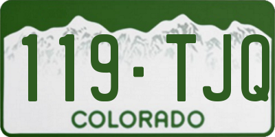CO license plate 119TJQ