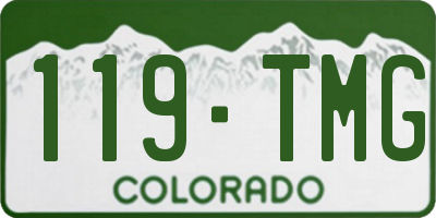 CO license plate 119TMG