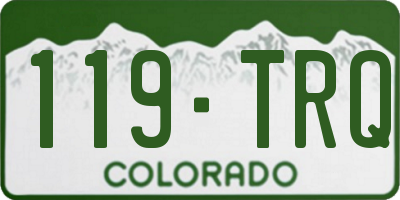 CO license plate 119TRQ