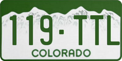CO license plate 119TTL