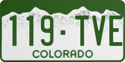 CO license plate 119TVE