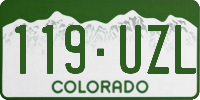 CO license plate 119UZL