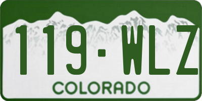 CO license plate 119WLZ