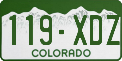 CO license plate 119XDZ