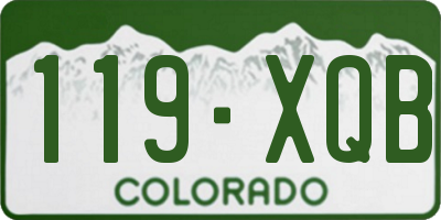 CO license plate 119XQB