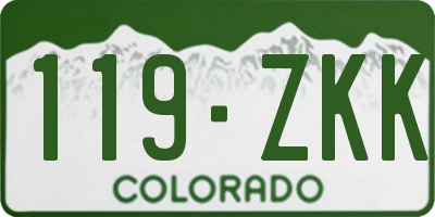 CO license plate 119ZKK