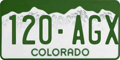 CO license plate 120AGX