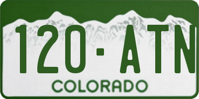 CO license plate 120ATN