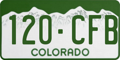 CO license plate 120CFB